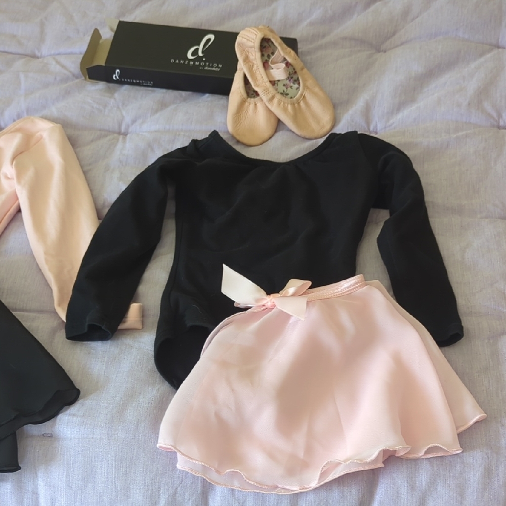 Black and Pink Toddler Ballet Bundle with Shoes